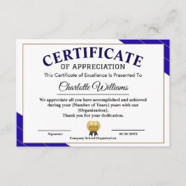 Professional Certificate of Appreciation Award エンクロージャーカード