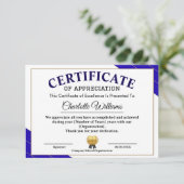 Professional Certificate of Appreciation Award エンクロージャーカード (スタンド正面)