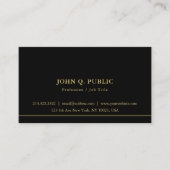 Professional Chic Simple Template Black And Gold 名刺 (正面)