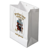 Professional Chillaxer Monkey king Funny Cool App ミディアムペーパーバッグ (正面アングル)