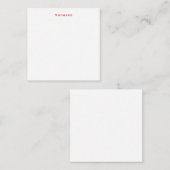 Professional classical calligraphy name custom red ノートカード (正面/裏面)