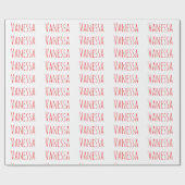 Professional classical calligraphy name custom red ラッピングペーパー (フラット)