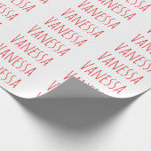 Professional classical calligraphy name custom red ラッピングペーパー (角)