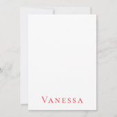 Professional classical font own name custom red (正面)