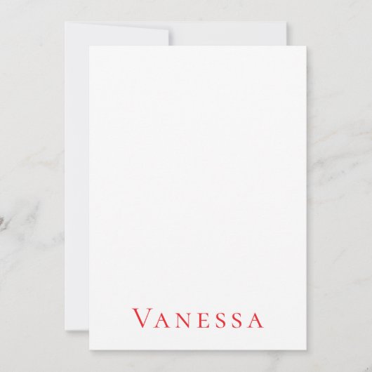 Professional classical font own name custom red (正面)