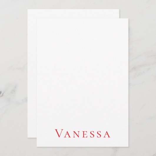 Professional classical font own name custom red (正面/裏面)