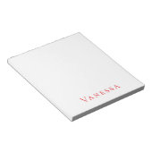 Professional classical font own name custom red ノートパッド (アングル)