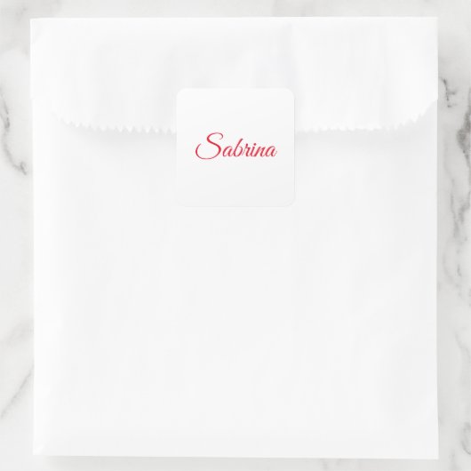 Professional classical handwriting name custom スクエアシール (バッグ)