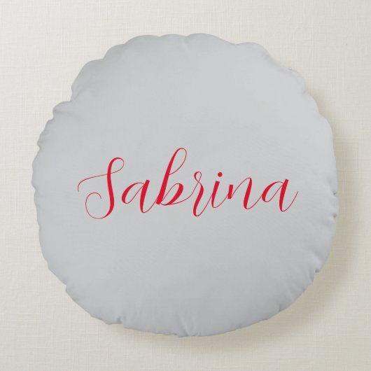 Professional classical handwriting name custom ラウンドクッション (正面)