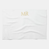Professional Classical Monogram Minimalist Plain キッチンタオル (横)
