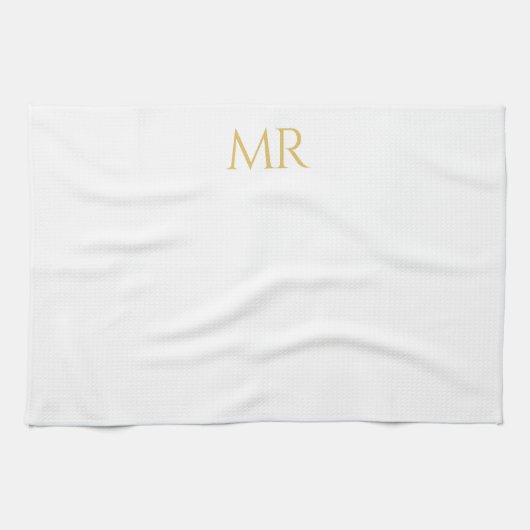 Professional Classical Monogram Minimalist Plain キッチンタオル (横)