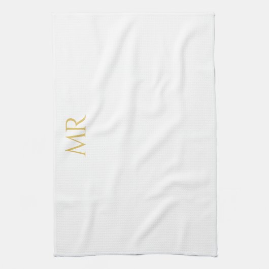 Professional Classical Monogram Minimalist Plain キッチンタオル (縦)