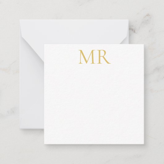 Professional Classical Monogram Minimalist Plain ノートカード (正面)