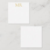 Professional Classical Monogram Minimalist Plain ノートカード (正面/裏面)