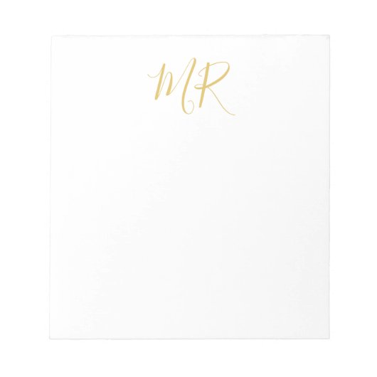 Professional Classical Monogram Minimalist Plain ノートパッド (正面)