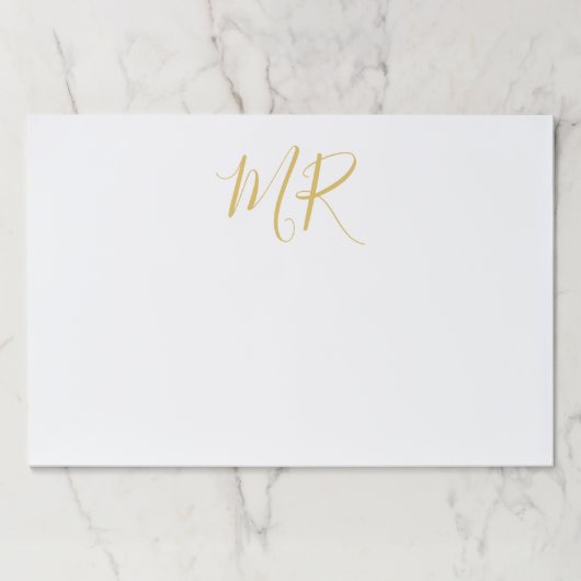 Professional Classical Monogram Minimalist Plain ペーパーパッド (正面)