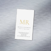 Professional Classical Monogram Minimalist Plain マグネット名刺 (インサイチュ)