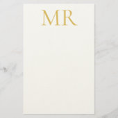 Professional Classical Monogram Minimalist Plain 便箋 (正面)
