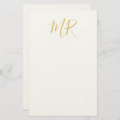 Professional Classical Monogram Minimalist Plain 便箋 (正面/裏面)