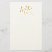 Professional Classical Monogram Minimalist Plain 便箋 (正面)