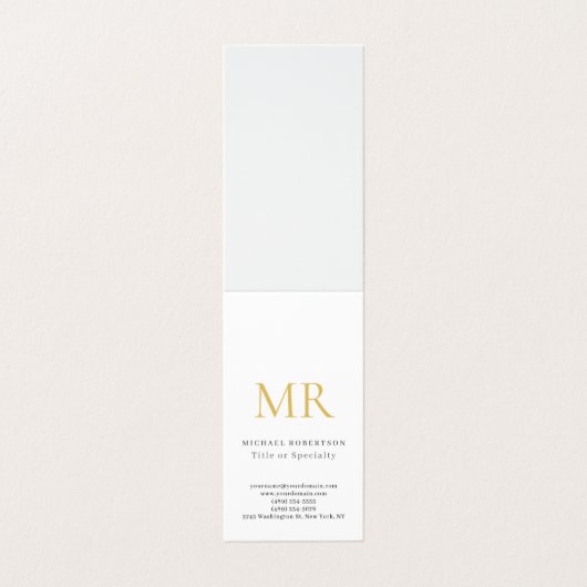 Professional Classical Monogram Minimalist Plain 名刺 (外部フラット)