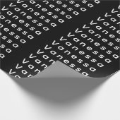 Professional classical plain name custom black ラッピングペーパー (角)