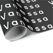 Professional classical plain name custom black ラッピングペーパー (ロールコーナー)