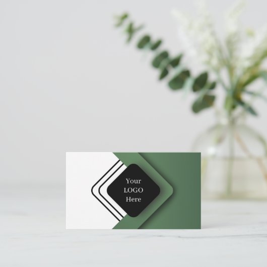 Professional Clean Modern Green minimalist design 名刺 (スタンド正面)