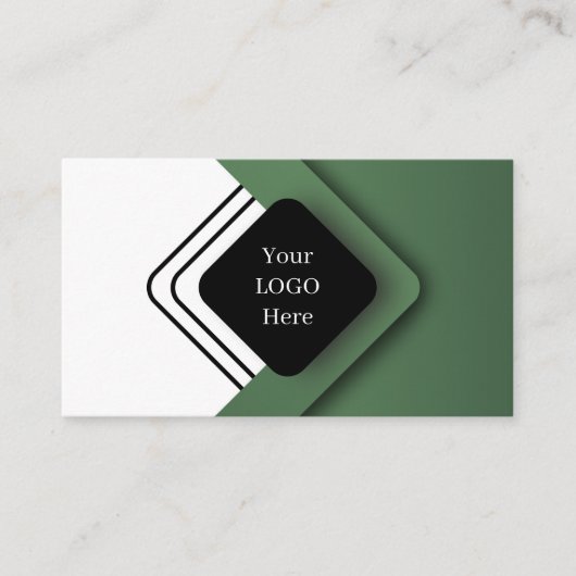 Professional Clean Modern Green minimalist design 名刺 (正面)