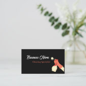Professional Cleaning Service Black Business Card 名刺 (スタンド正面)