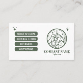 Professional Cleaning Service Business Card 名刺