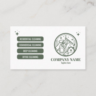 Professional Cleaning Service Business Card 名刺