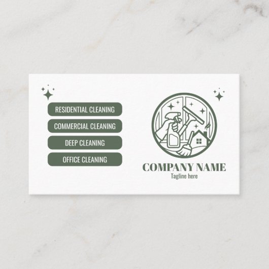 Professional Cleaning Service Business Card 名刺 (正面)