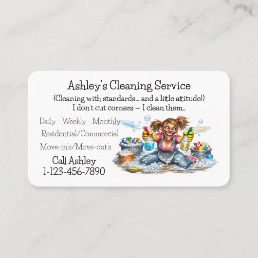 Professional Cleaning Service Design 名刺 (正面)