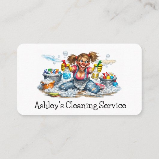 Professional Cleaning Service Design 名刺 (裏面)