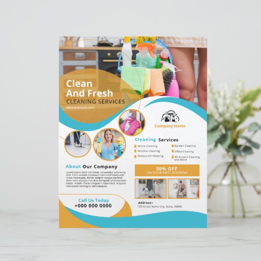 Professional Cleaning Service Flyer Template (スタンド正面)