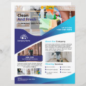Professional Cleaning Service Flyer Template (正面/裏面)