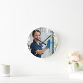 Professional Cleaning Service Window Decor ラウンド壁時計 (ホーム)