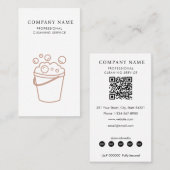 Professional Cleaning Services Logo Modern Boho 名刺 (正面/裏面)