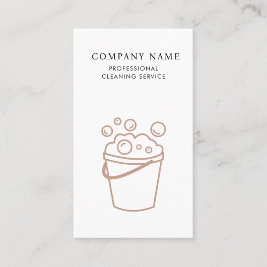 Professional Cleaning Services Logo Modern Boho 名刺 (正面)