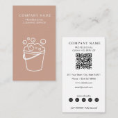 Professional Cleaning Services Logo Modern Boho 名刺 (正面/裏面)