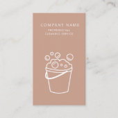 Professional Cleaning Services Logo Modern Boho 名刺 (正面)