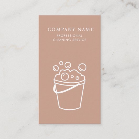 Professional Cleaning Services Logo Modern Boho 名刺 (正面)