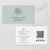 Professional Cleaning Services Logo Modern Teal 名刺 (正面/裏面)