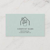 Professional Cleaning Services Logo Modern Teal 名刺 (正面)
