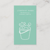 Professional Cleaning Services Logo Modern Teal 名刺 (正面)
