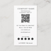 Professional Cleaning Services Logo Modern White 名刺 (裏面)