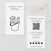 Professional Cleaning Services Logo Modern White 名刺 (正面/裏面)