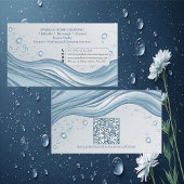 Professional Cleaning Services Soft Blue Accent  名刺