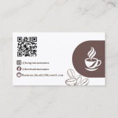 Professional Coffee Shop Barista Modern Custom 名刺 (裏面)